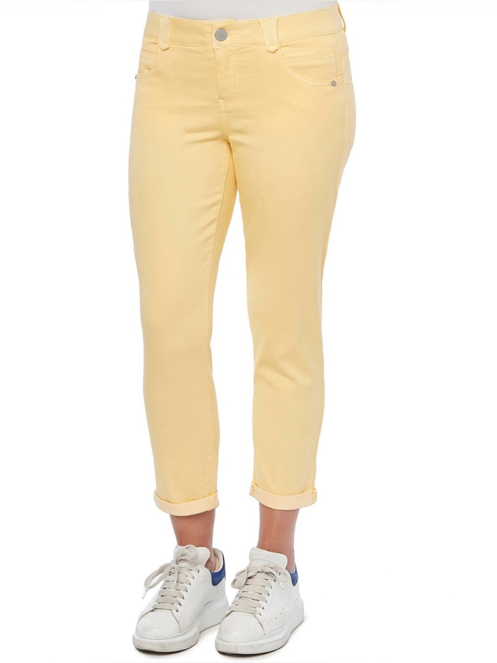 Yellow Capri Stretch Women's Jeans